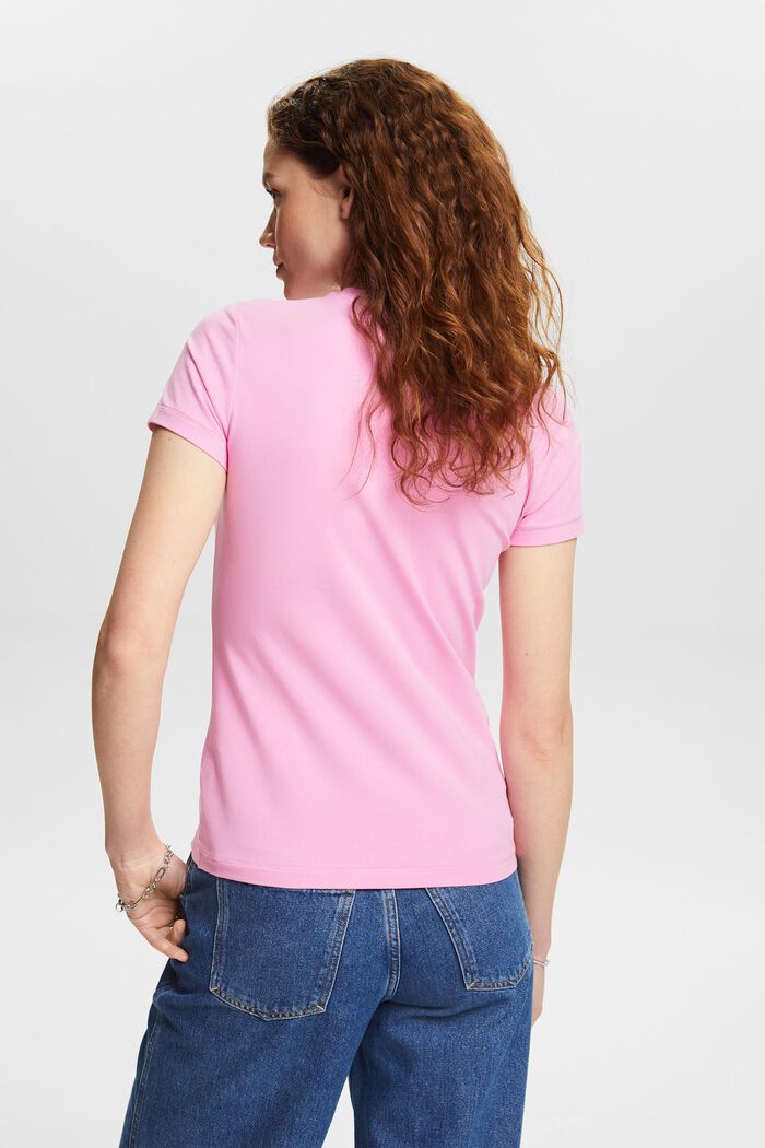 V-ringad T-shirt i jersey, PINK, detail image number 2