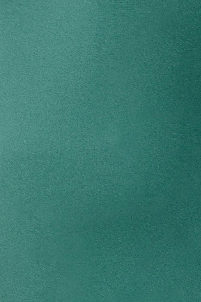 Långärmad polotröja i ekologisk bomull, TEAL GREEN, detail image number 2