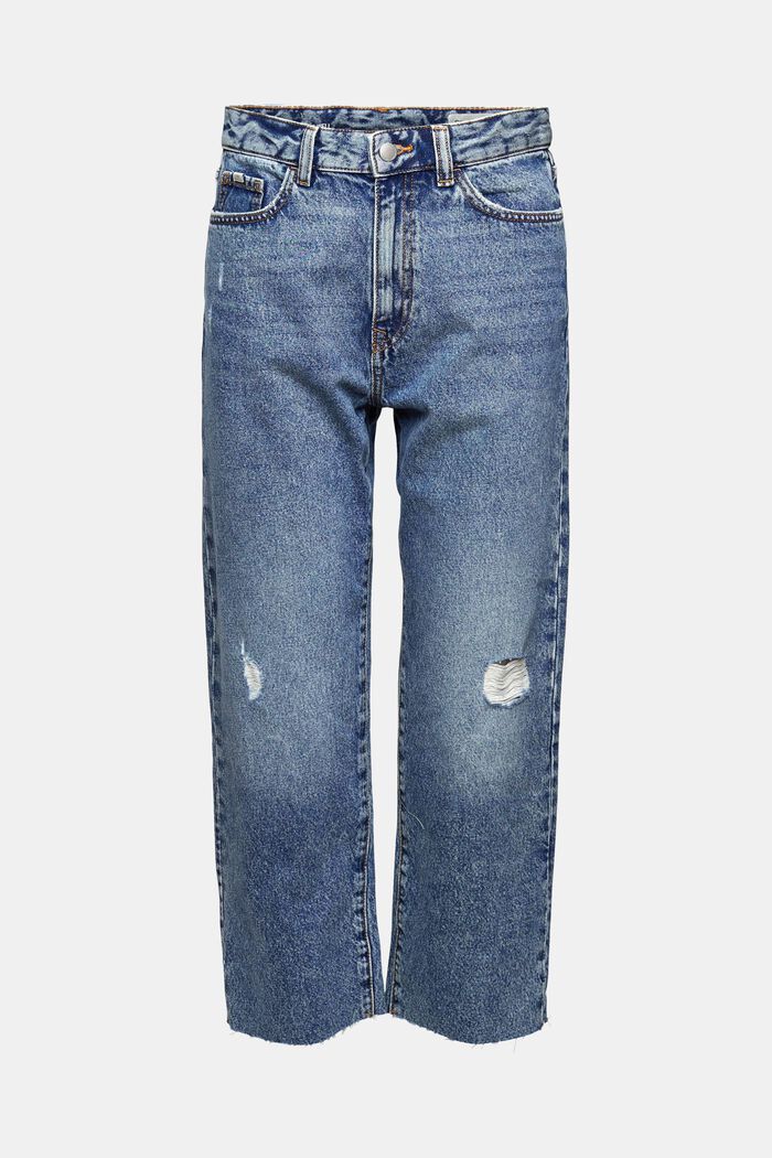 Återvunnet material: Slitna jeans med raka ben
