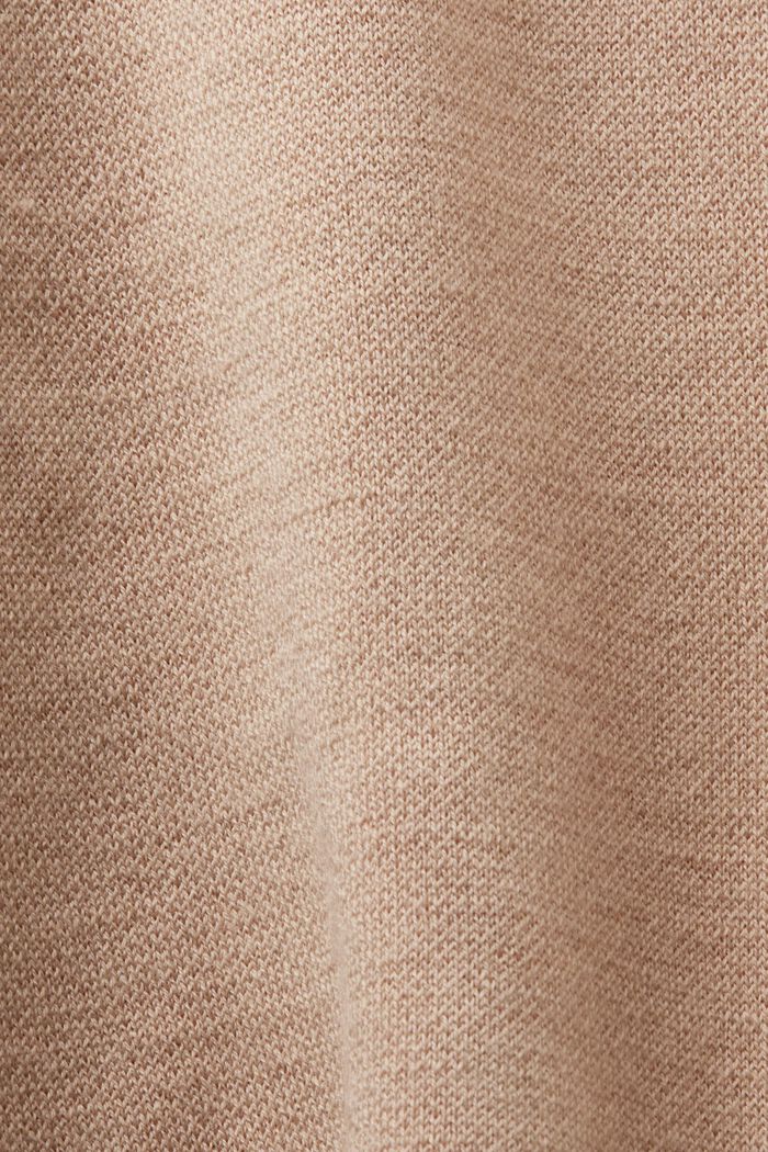 Rundringad tröja av ullmix, BEIGE, detail image number 5