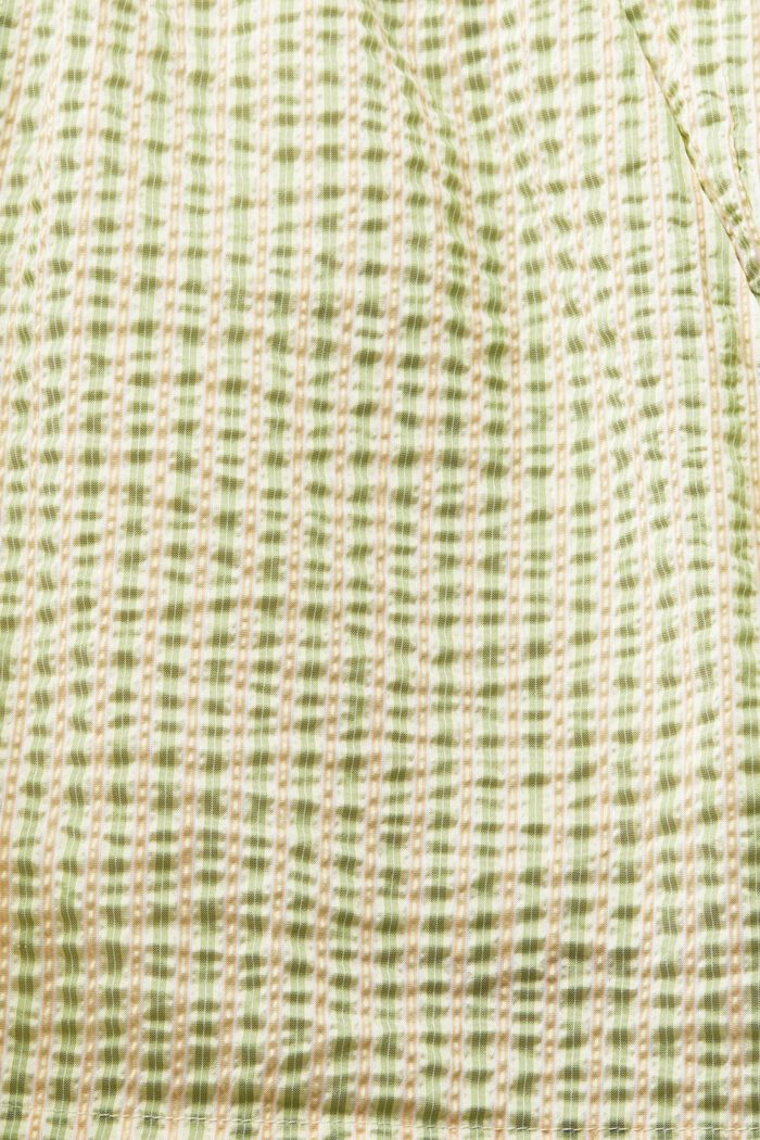 Krinklade randiga shorts, LIGHT GREEN, detail image number 6