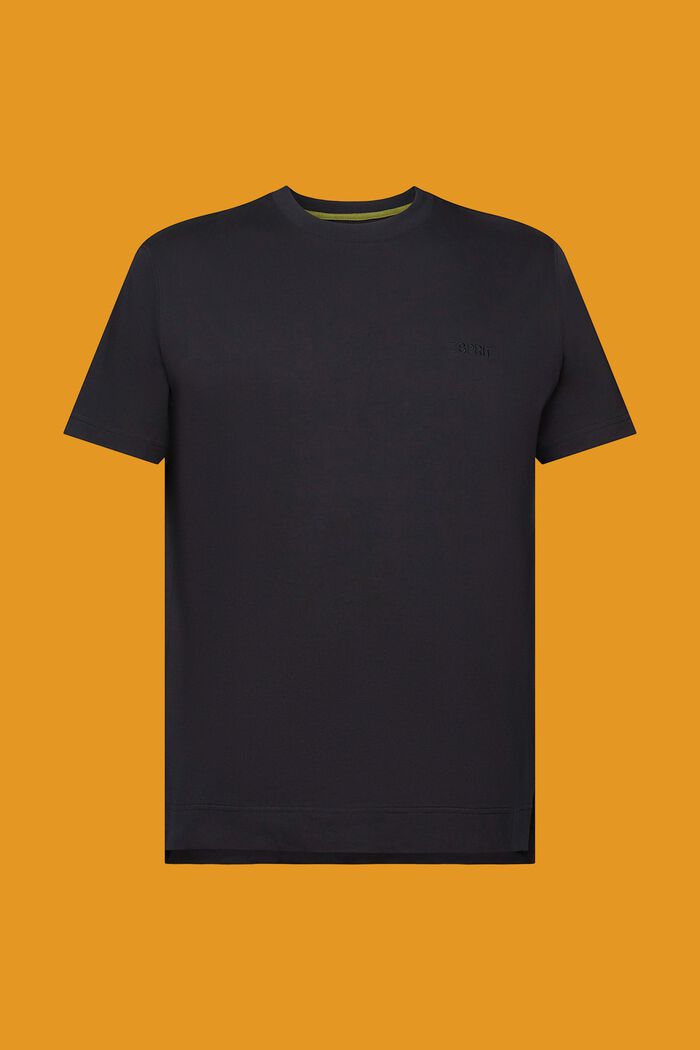 T-shirt med broderad logo, BLACK, detail image number 6