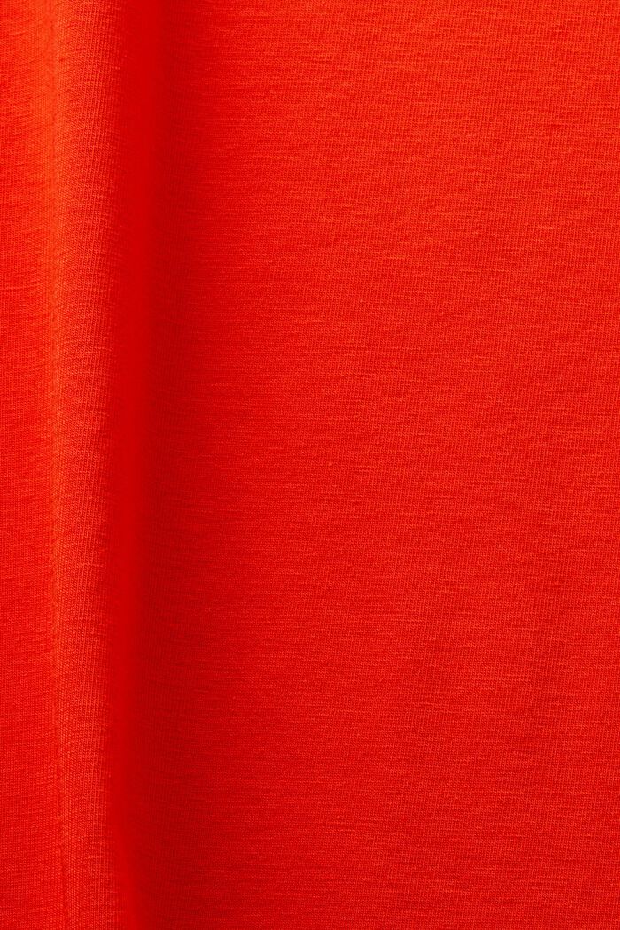 T-shirt i jersey med halvpolokrage, RED, detail image number 5