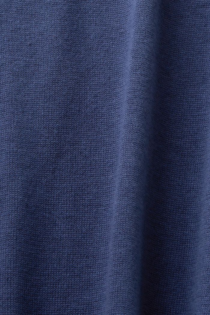 Stickad tröja med tenniskrage, TENCEL™, GREY BLUE, detail image number 4