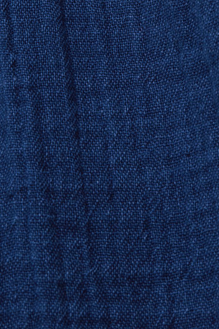 Rynkade dra-på-shorts, 100 % bomull, NAVY, detail image number 6