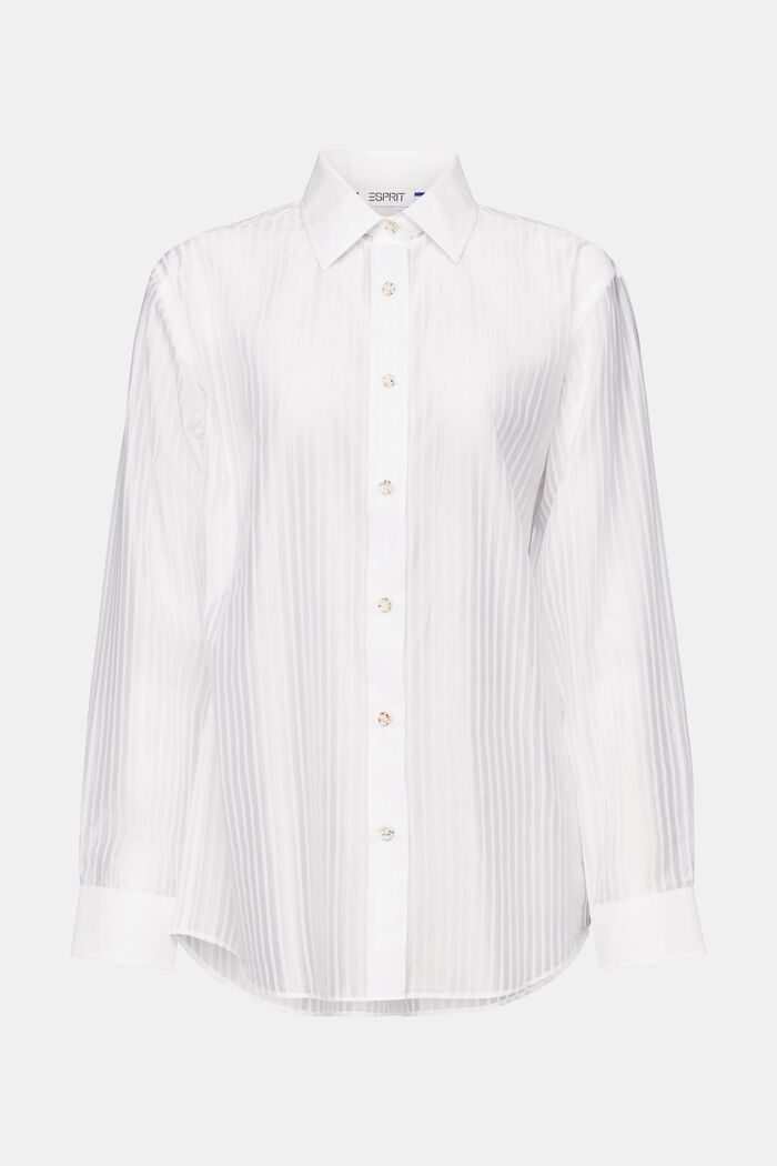 Skir button down-skjorta med ränder, WHITE, detail image number 6