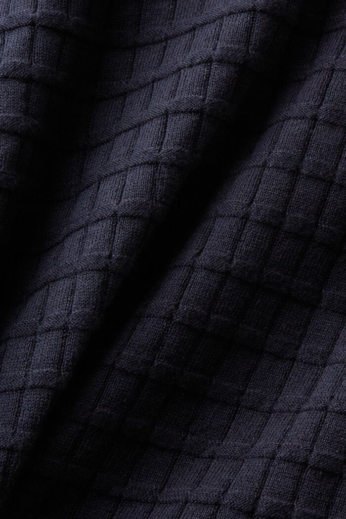 Strukturstickad tröja, NAVY, detail image number 6