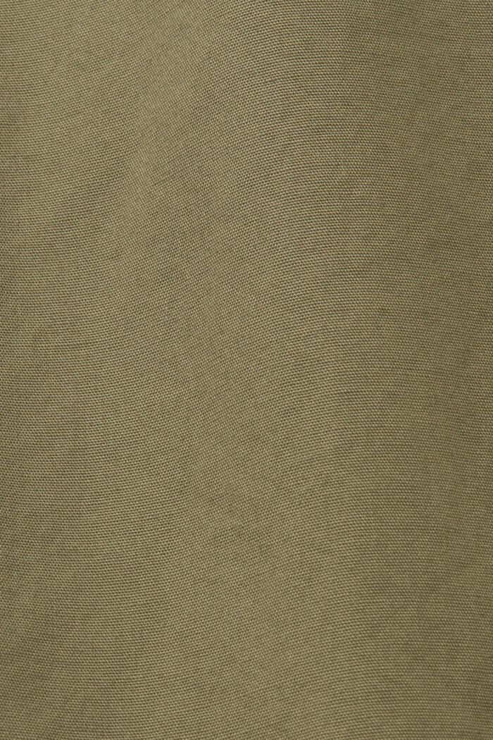 Bomullsskjorta med ståkrage, KHAKI GREEN, detail image number 4