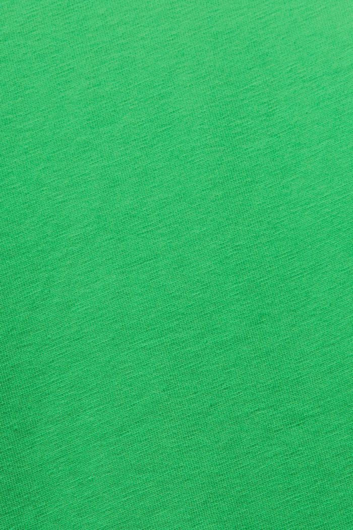 Bomulls-T-shirt med rund ringning, GREEN, detail image number 6