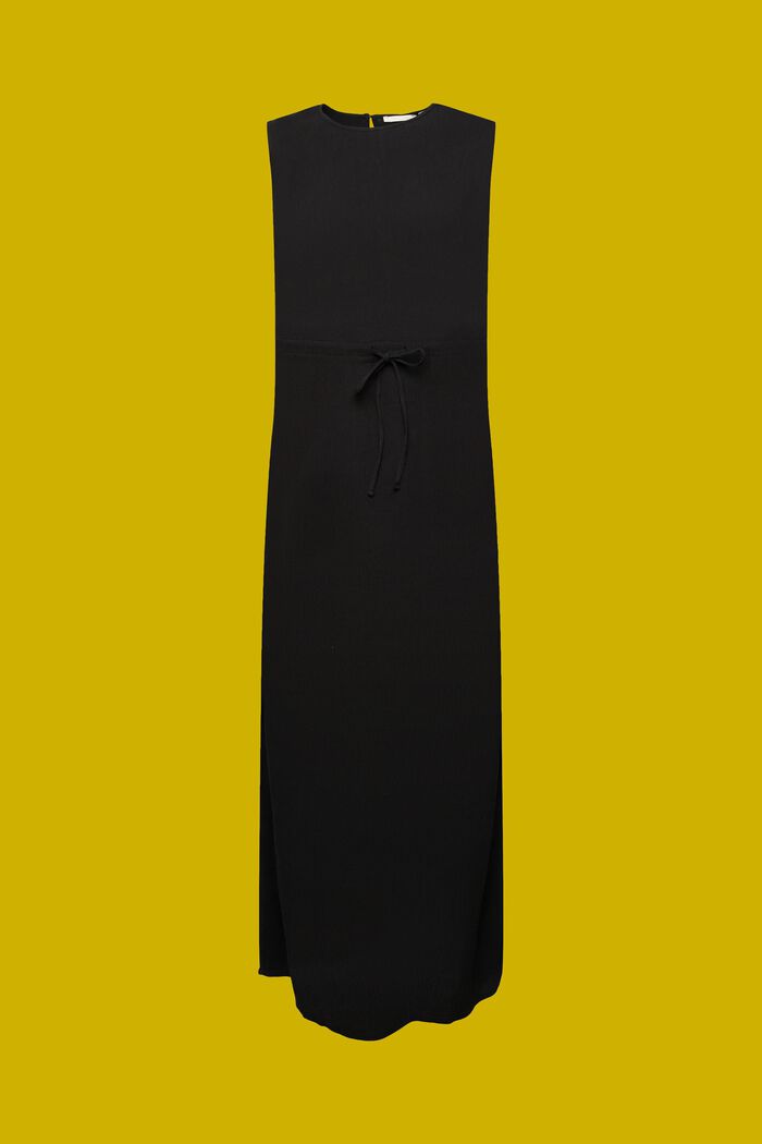 Krinklad maxiklänning, BLACK, detail image number 7