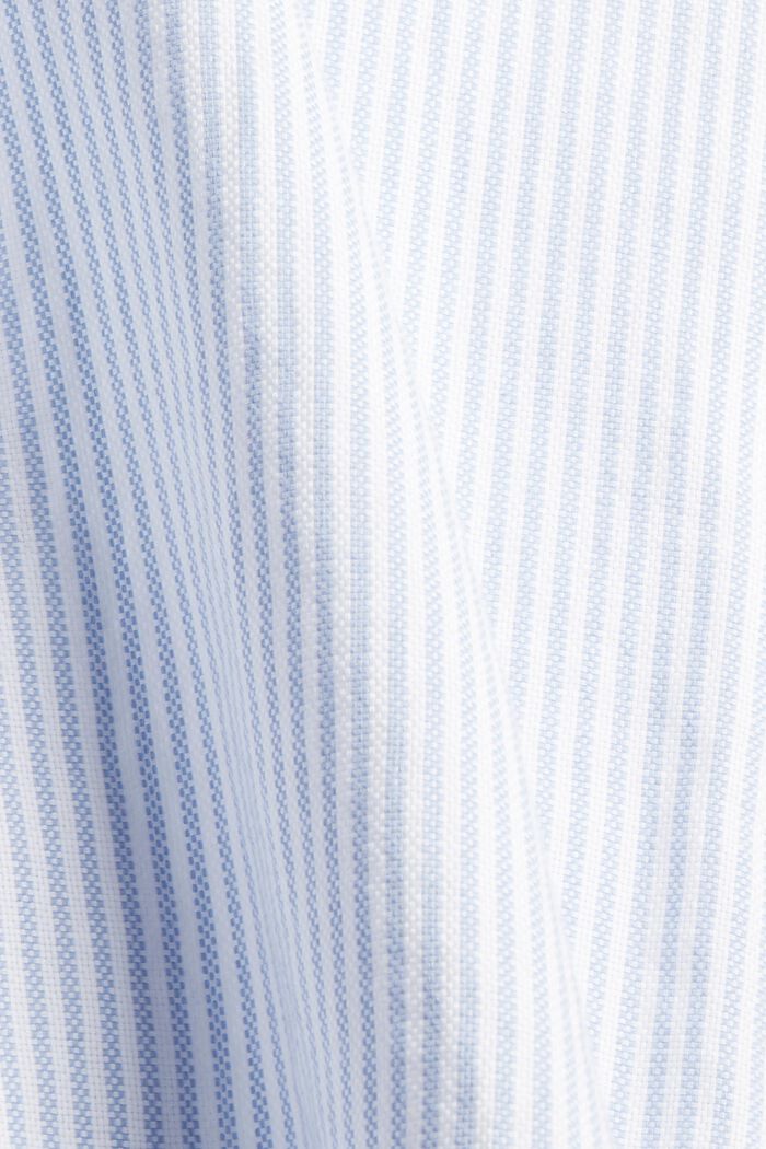 Skjortblus i 100% ekologisk bomull, PASTEL BLUE, detail image number 4