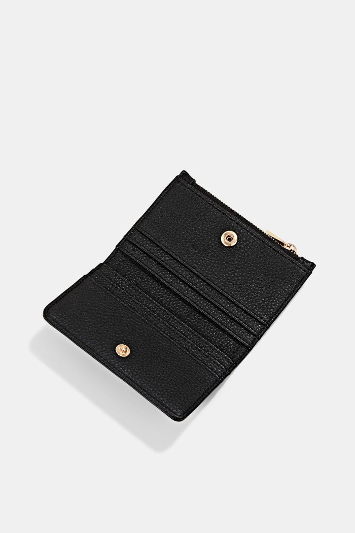 Vegansk: Liten plånbok i skinnlook, BLACK, detail image number 3