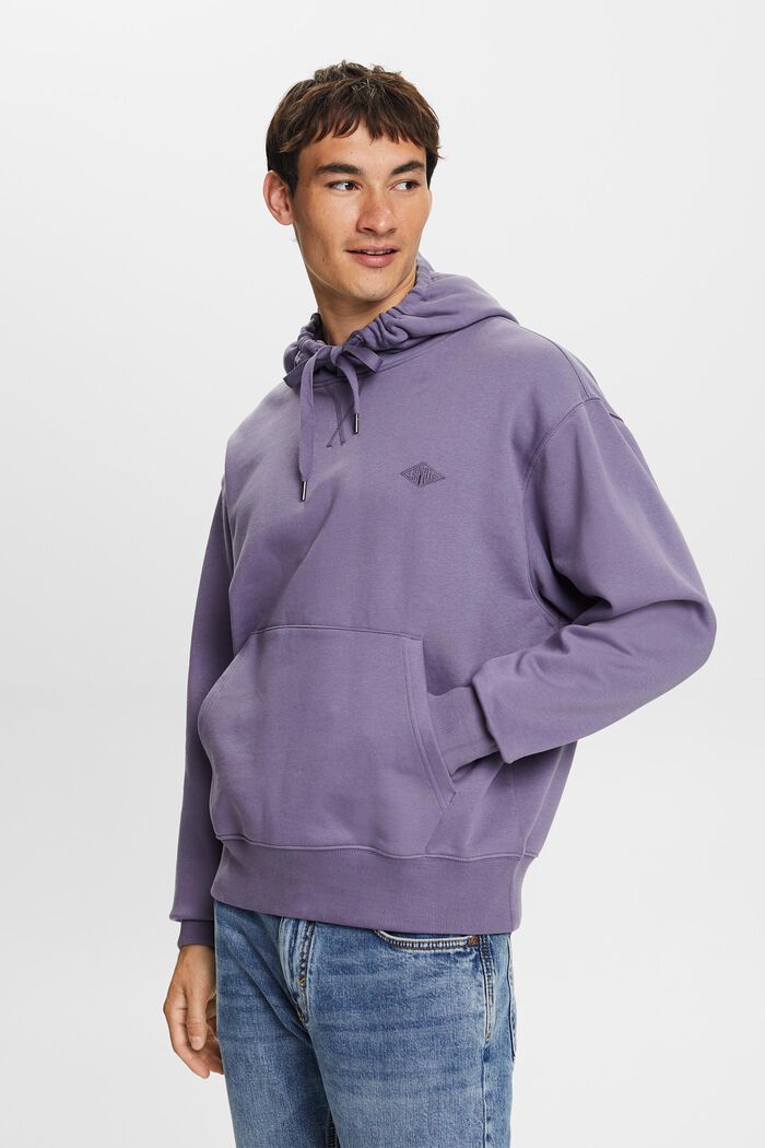 Sweatshirt med huva och logobroderi, LAVENDER, detail image number 0