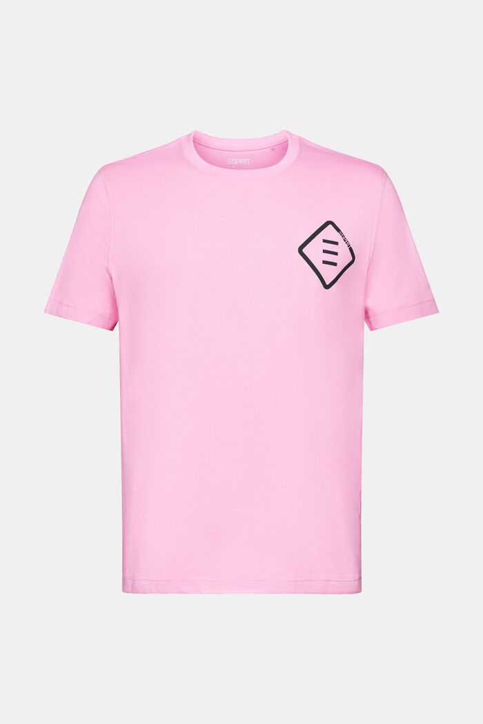 T-shirt i bomullsjersey med logo, PINK, detail image number 6