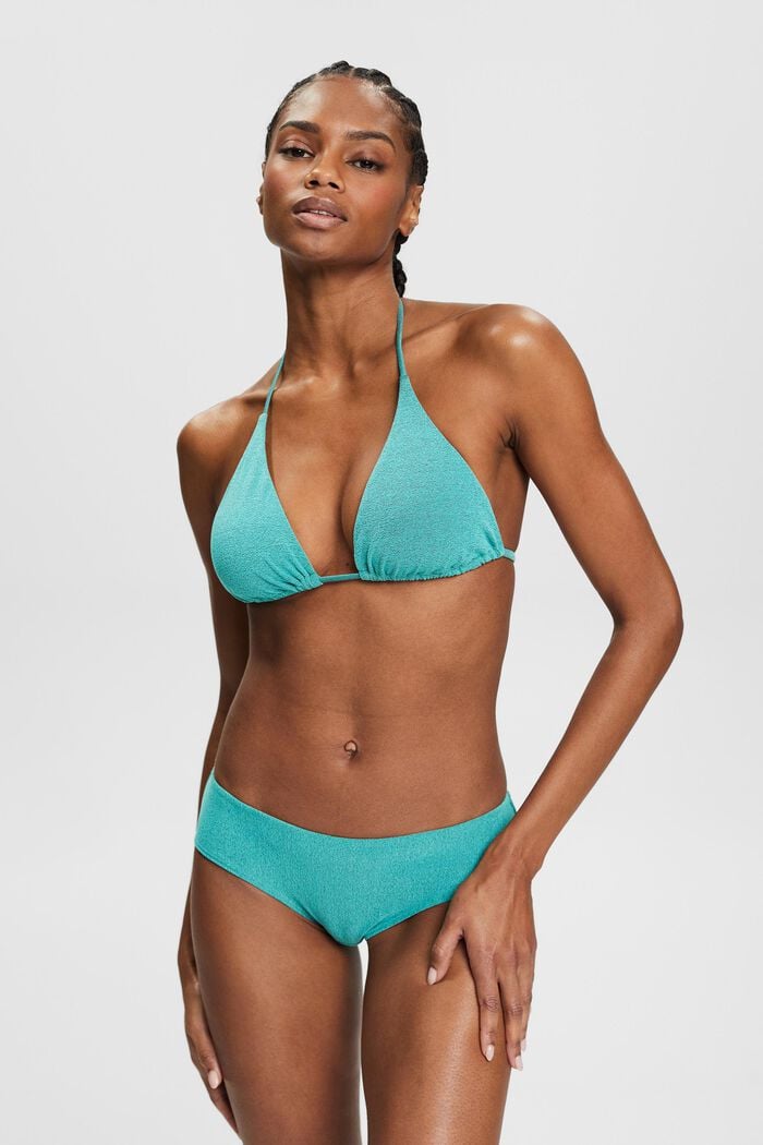Vadderad trekantig bikiniöverdel, AQUA GREEN, detail image number 0