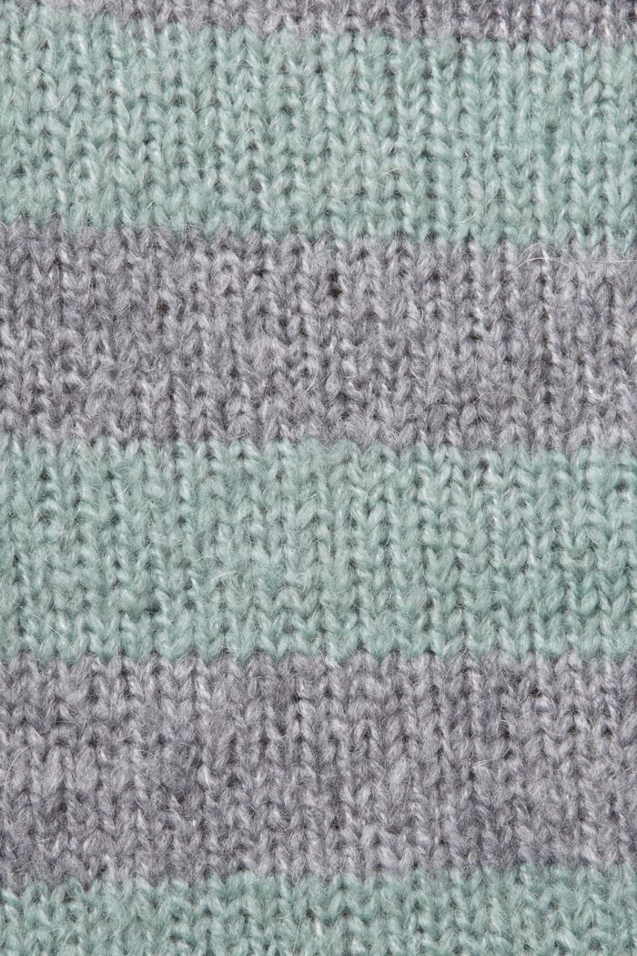 Randig tröja i blandning av ull och mohair, MEDIUM GREY, detail image number 5
