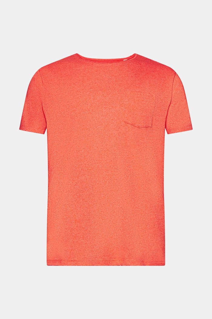 Återvunnet material: T-shirt i melerad jersey, ORANGE RED, detail image number 6