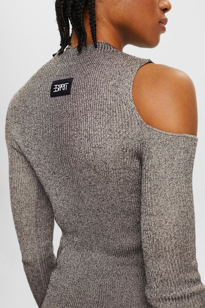 Sweatshirt med utskuren axel, GUNMETAL, detail image number 2