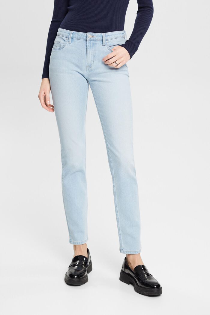 Jeans med raka ben, BLUE BLEACHED, detail image number 0