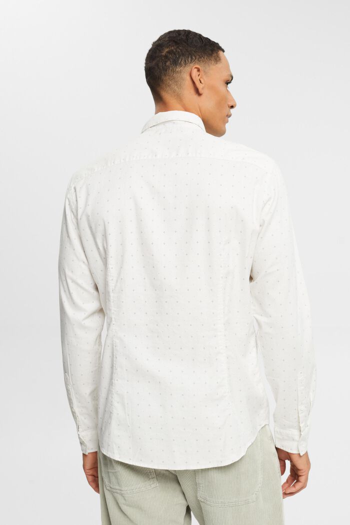 Button down-skjorta med mikromönster, OFF WHITE, detail image number 3