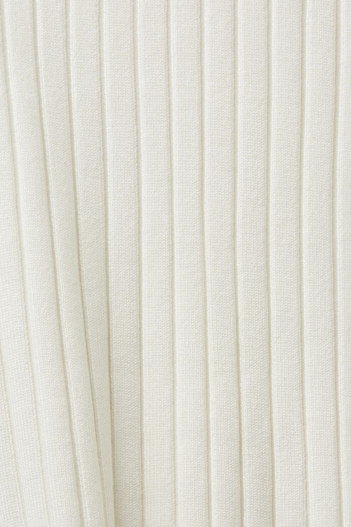 Randig ribbstickad tröja, OFF WHITE, detail image number 4