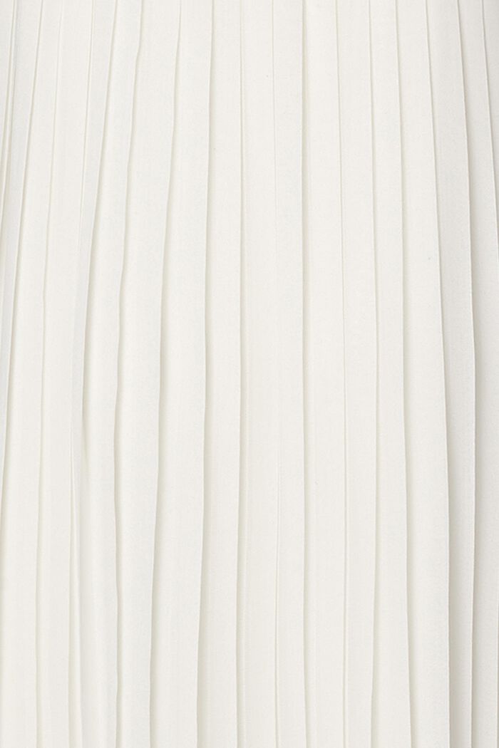 Veckad klänning med knytskärp, OFF WHITE, detail image number 3