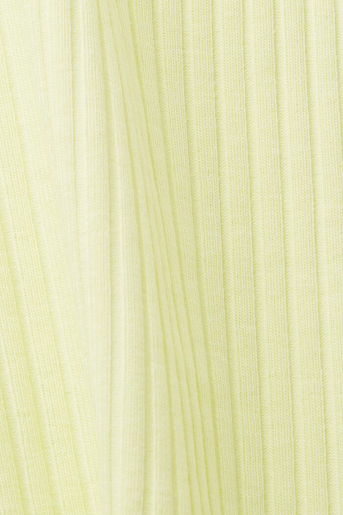 Ribbstickat linne, LIME YELLOW, detail image number 5
