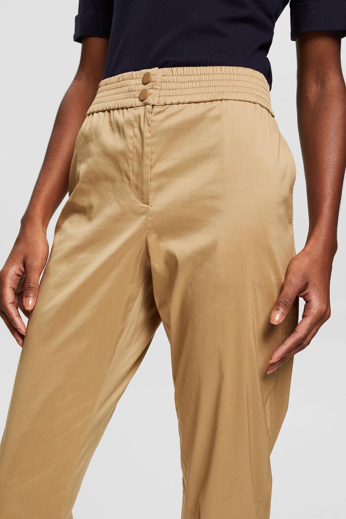 Pants woven medium rise, regular fit  , OLIVE, detail image number 2