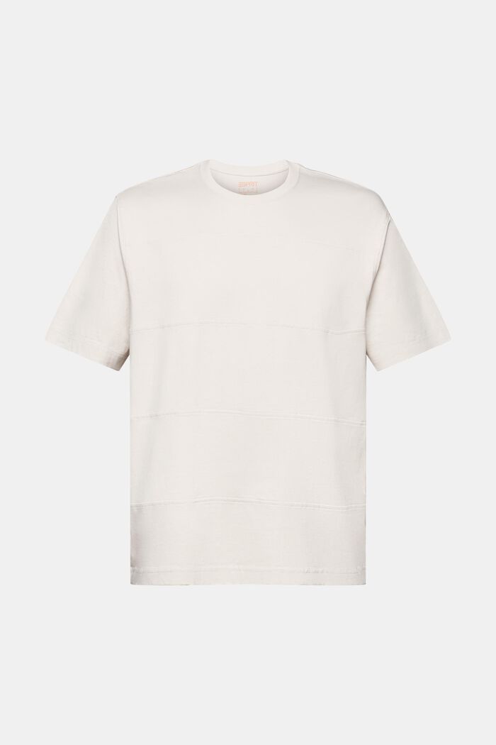 Långärmad, rundringad T-shirt i ekologisk bomull, LIGHT BEIGE, detail image number 6