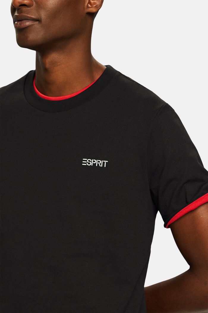 T-shirt med logo, unisexmodell, BLACK, detail image number 3