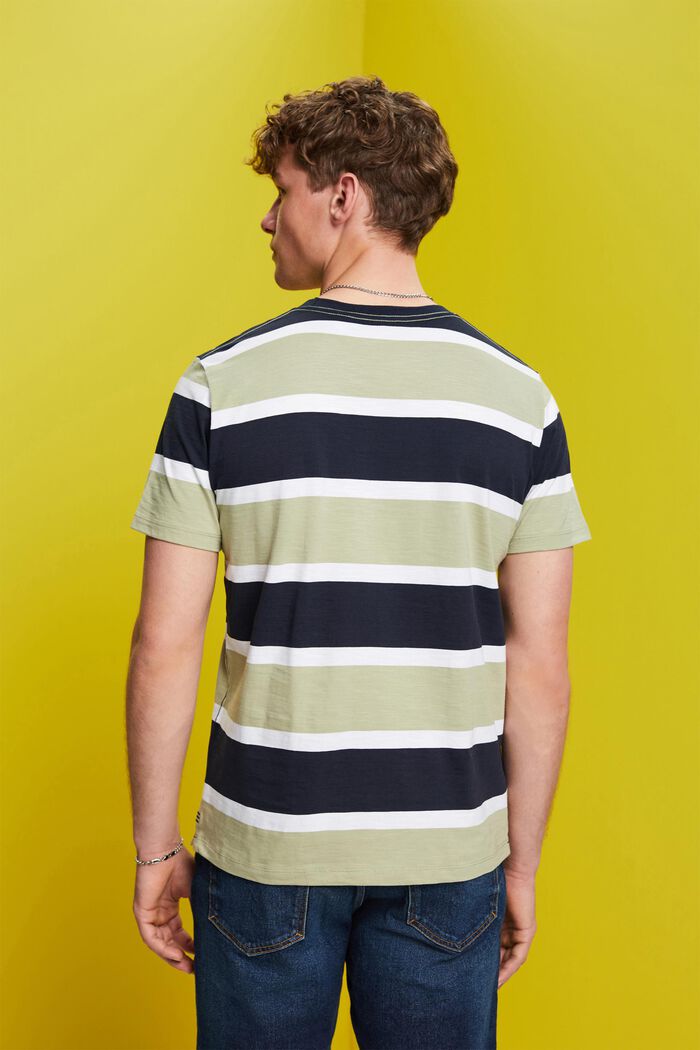 Randig jersey-T-shirt, 100% bomull, LIGHT GREEN, detail image number 3