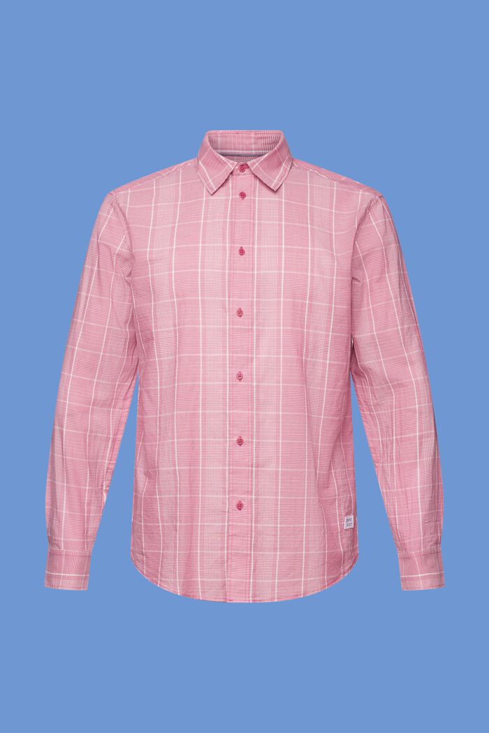 Rutig, lätt skjorta, 100% bomull, DARK PINK, detail image number 5