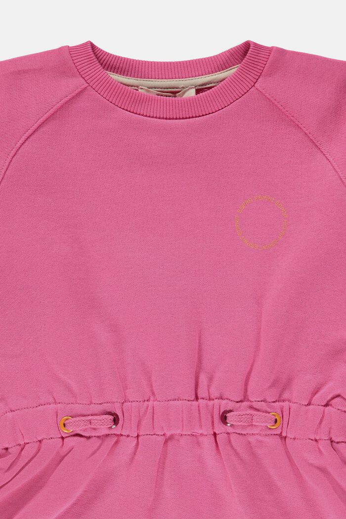 Midiklänning i bomull, sweatshirtmodell, PINK FUCHSIA, detail image number 2