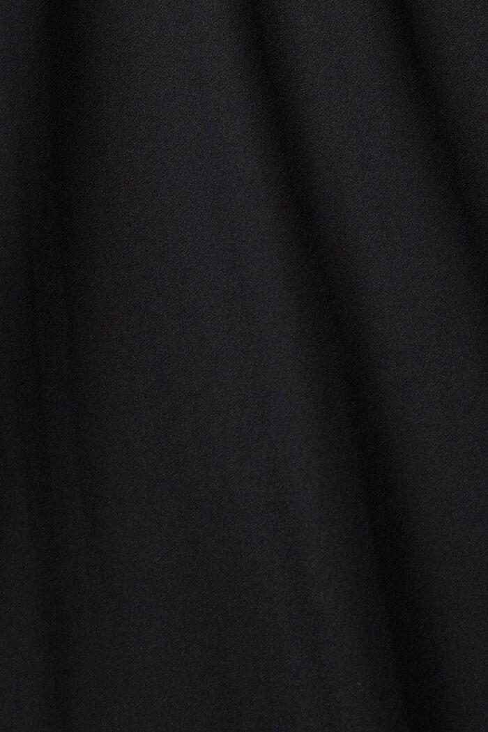Klänning i crêpe med laserskurna detaljer, BLACK, detail image number 5