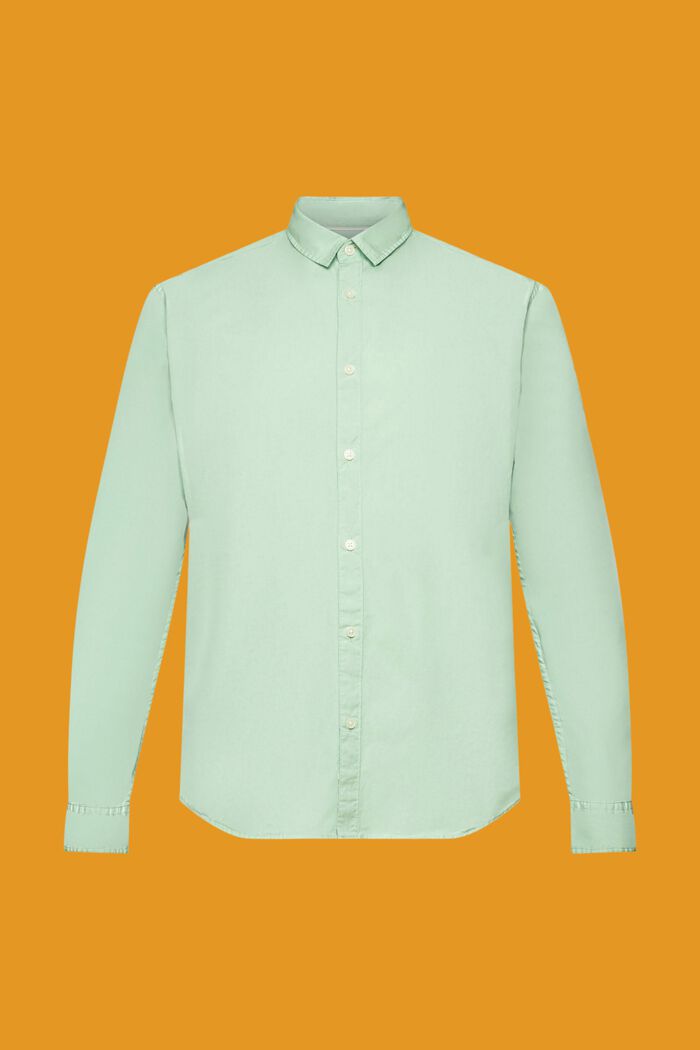 Hållbar bomullsskjorta med smal passform, PASTEL GREEN, detail image number 5