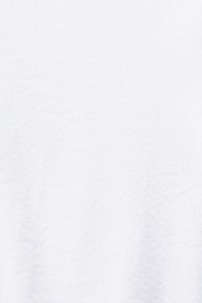 Bomulls-T-shirt med grafiskt tryck, WHITE, detail image number 5