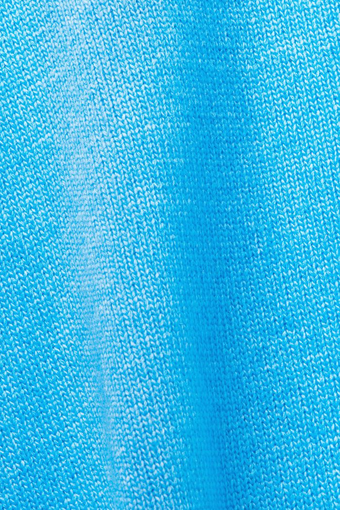 Stickad rundringad tröja, BLUE, detail image number 4
