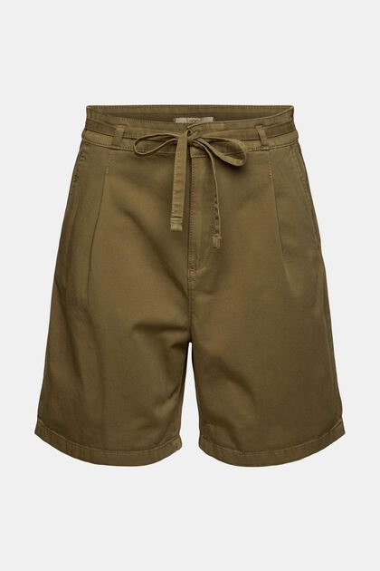 Shorts i 100% pimabomull med hög midja