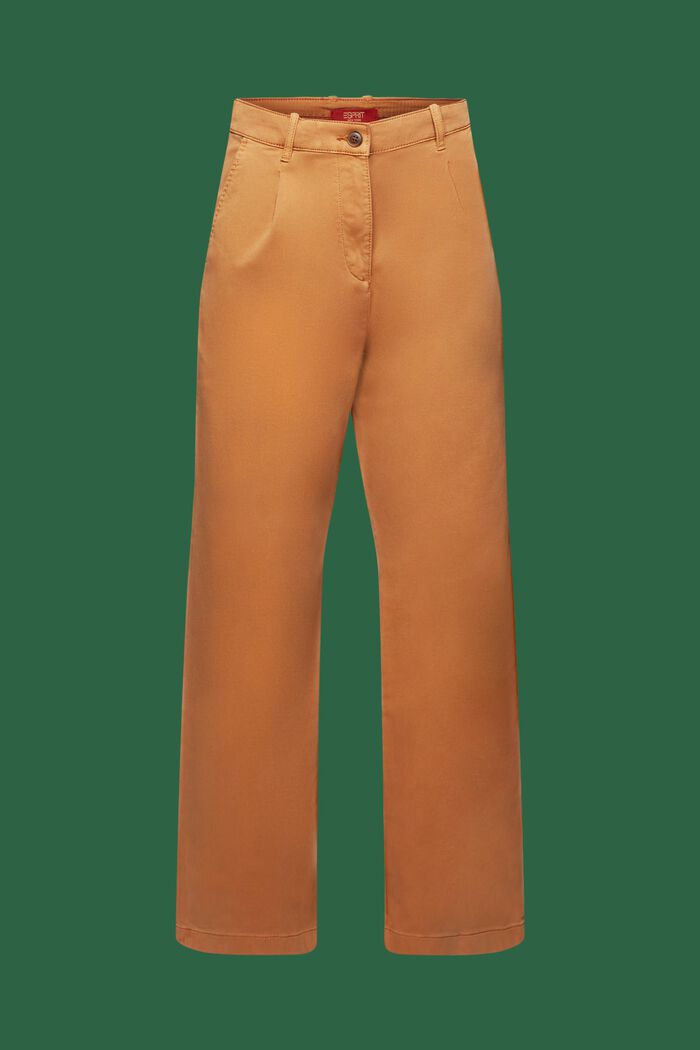 Chinos med hög midja och vida ben, CARAMEL, detail image number 6