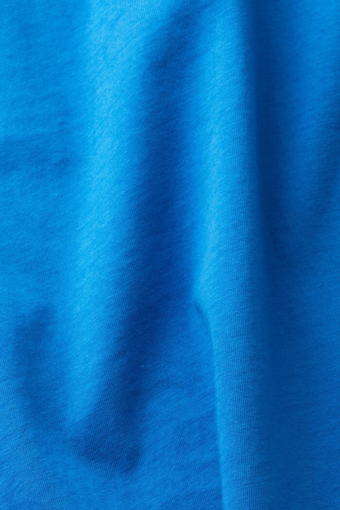 T-shirt med tryck på bröstet, BLUE, detail image number 1