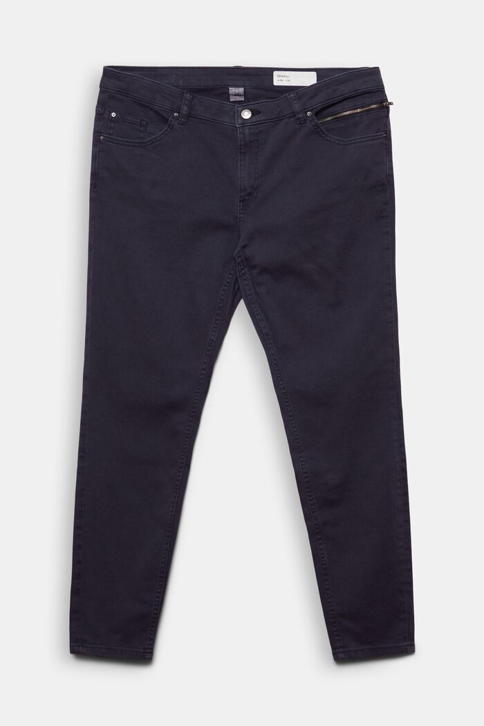 Pants woven high rise skinny, NAVY, detail image number 0