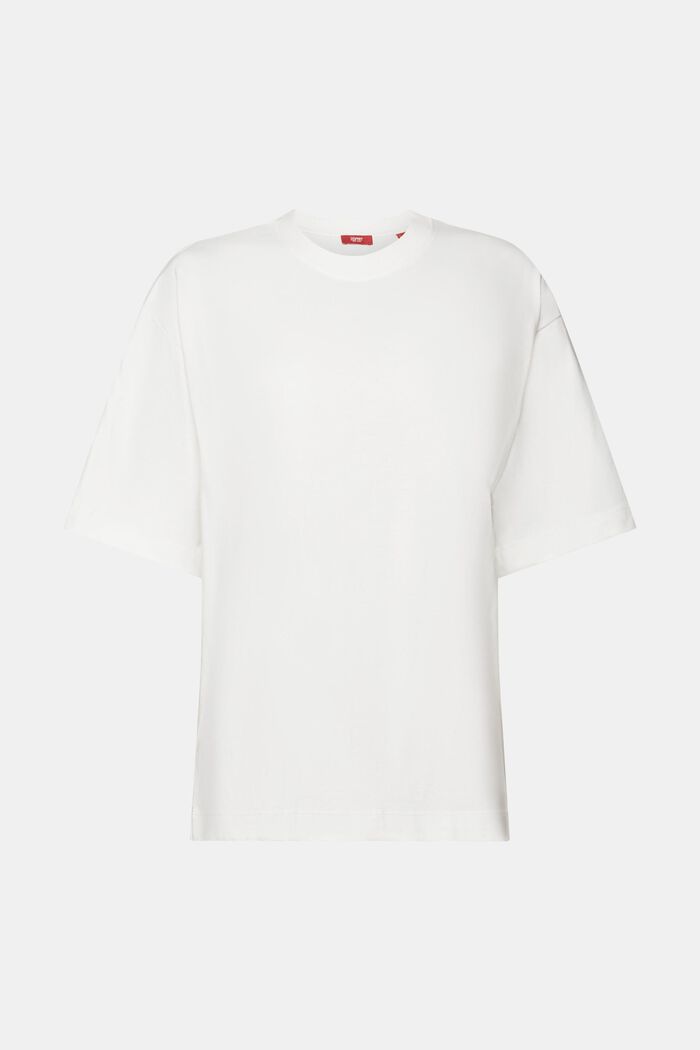 Oversize-T-shirt i bomull, OFF WHITE, detail image number 6