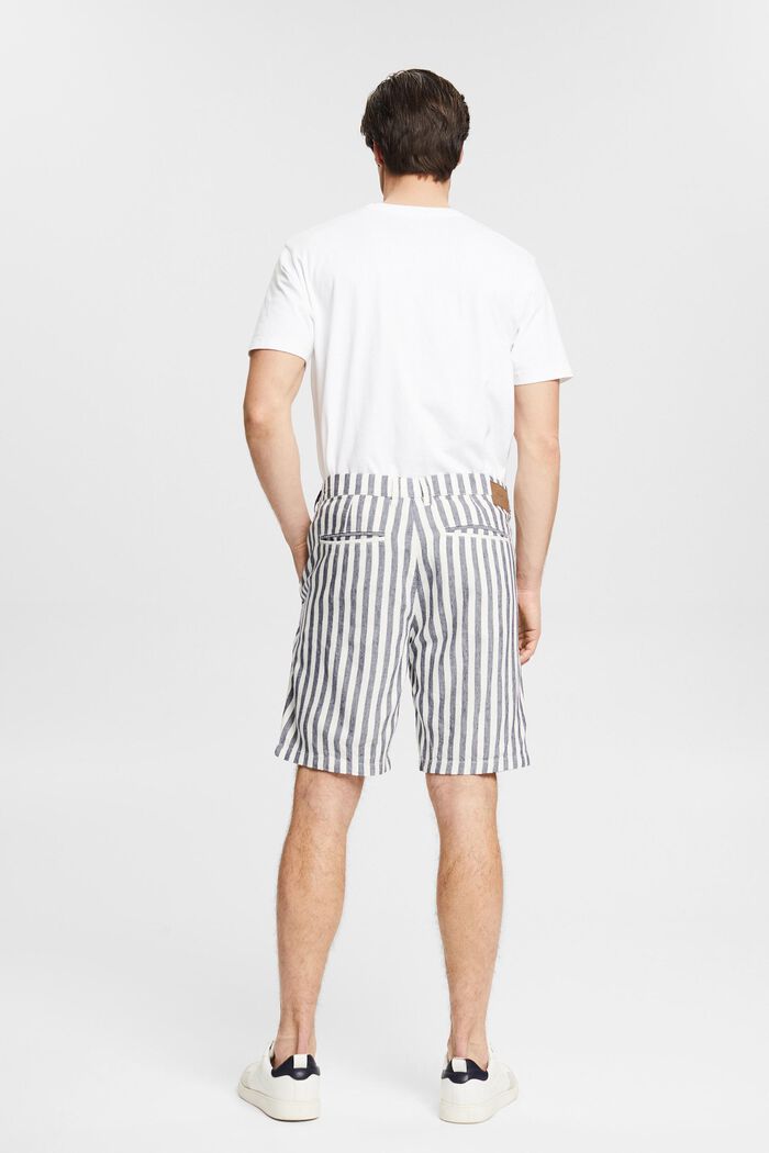 Med linneandel: randiga shorts, OFF WHITE, detail image number 3