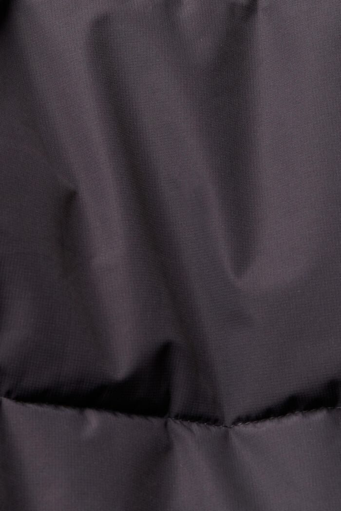 Quiltad jacka med neonfärgade detaljer, DARK GREY, detail image number 5
