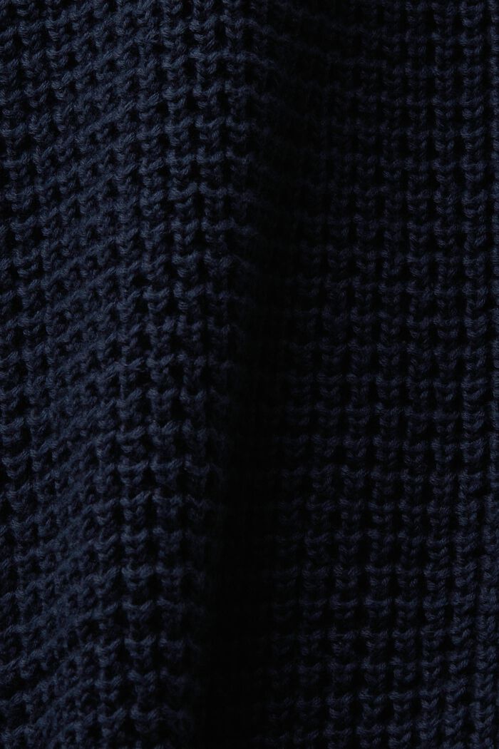 Kabelstickad tröja med halv dragkedja, NAVY, detail image number 5