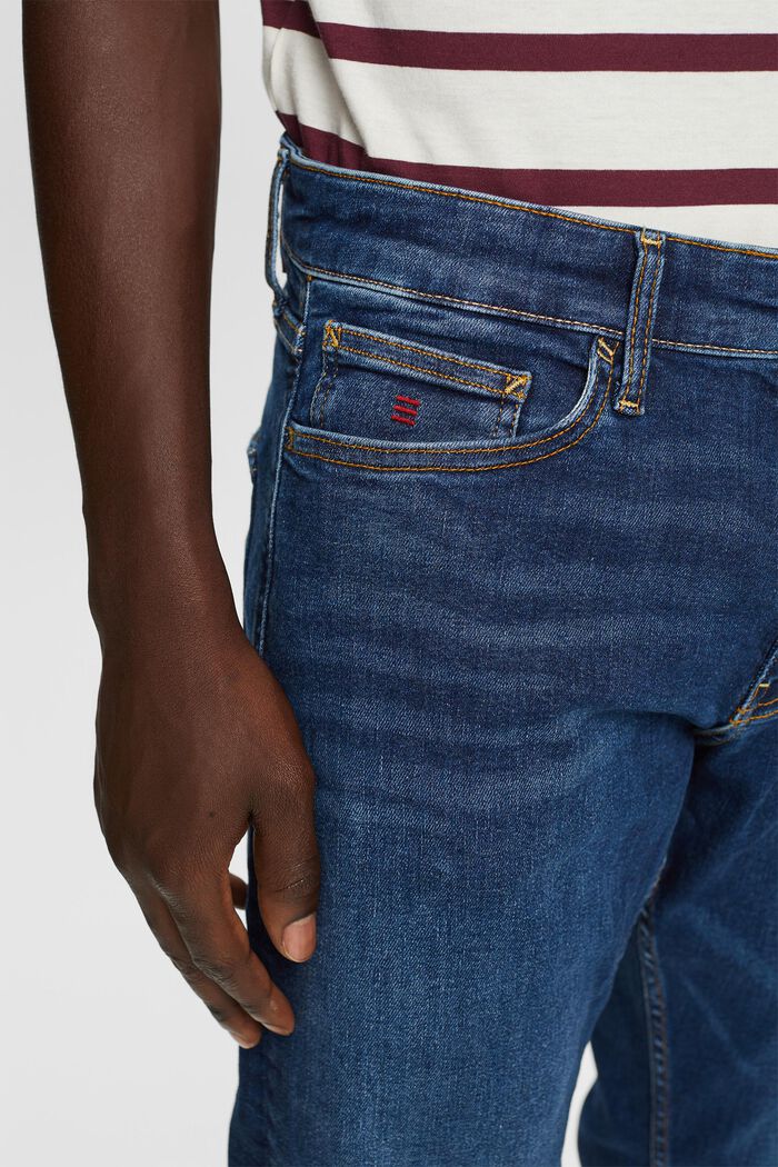 Smala jeans med medelhög midja, BLUE DARK WASHED, detail image number 2