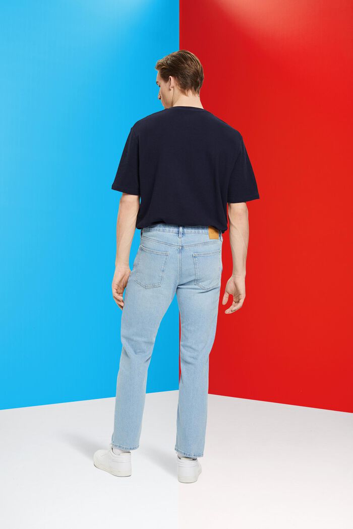 Jeans i rak passform, BLUE BLEACHED, detail image number 3