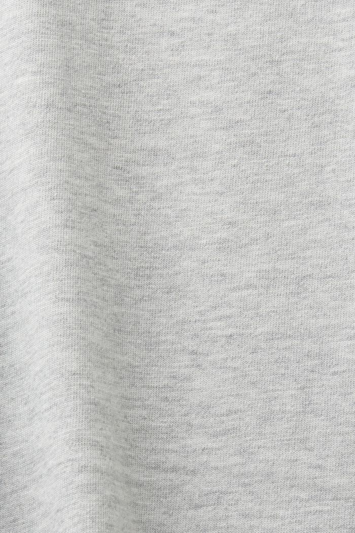 T-shirt i bomullsjersey med dragsko, LIGHT GREY, detail image number 5