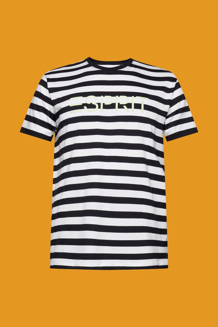 Randig T-shirt i bomull, BLACK, detail image number 7