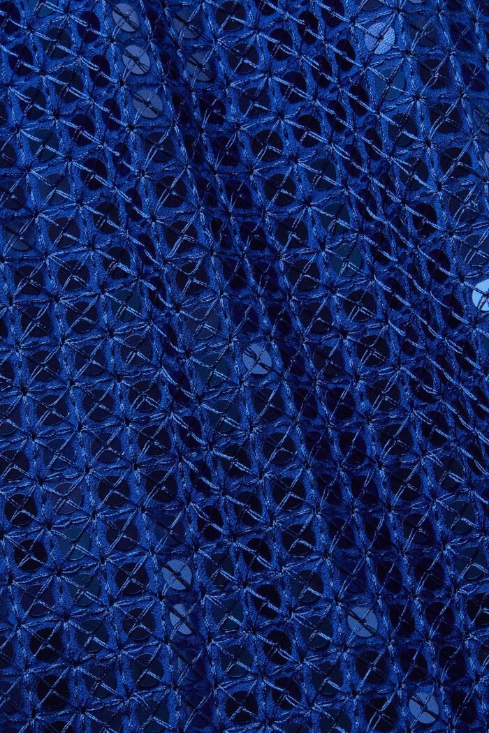 Kortärmad blus med paljetter, BRIGHT BLUE, detail image number 6